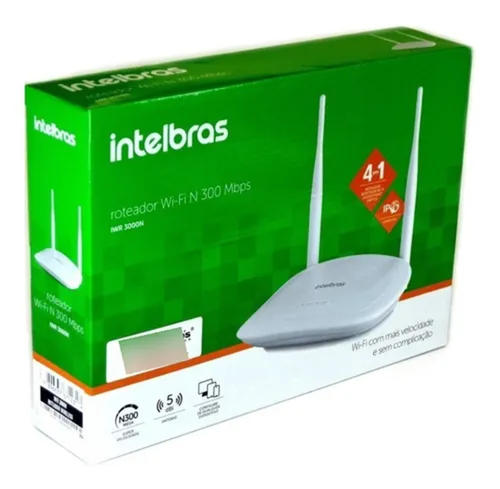 Repetidor Wireless 300 Mbps Intelbras IWE 3000N Branco