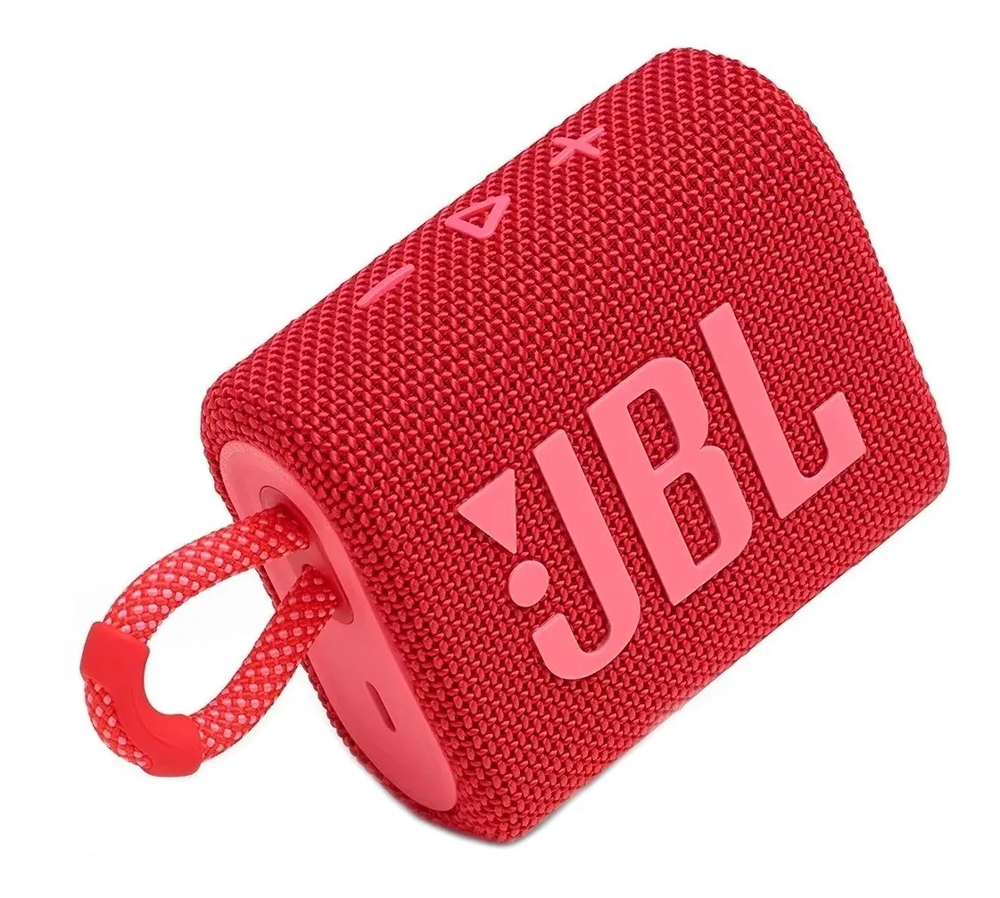 Caixa de som Bluetooth JBL GO3 vermelha 