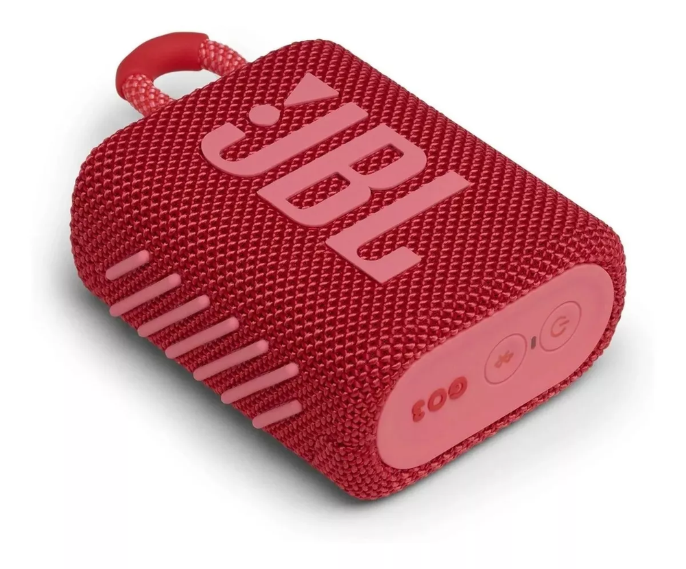 Caixa de som Bluetooth JBL GO3 vermelha 