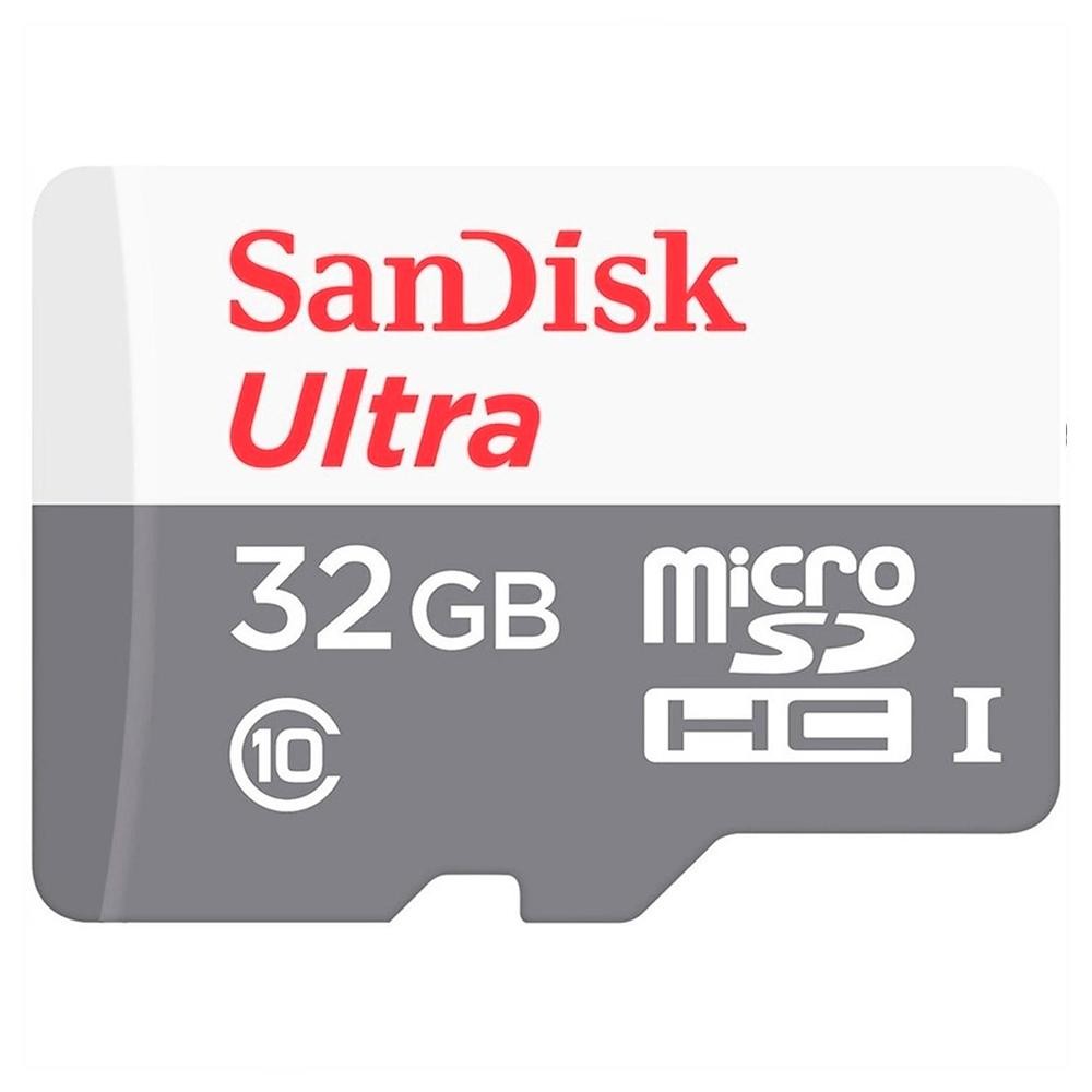 Cartão MicroSD SanDisk Ultra MicroSDHC UHS-I, 32GB, com Adaptador 