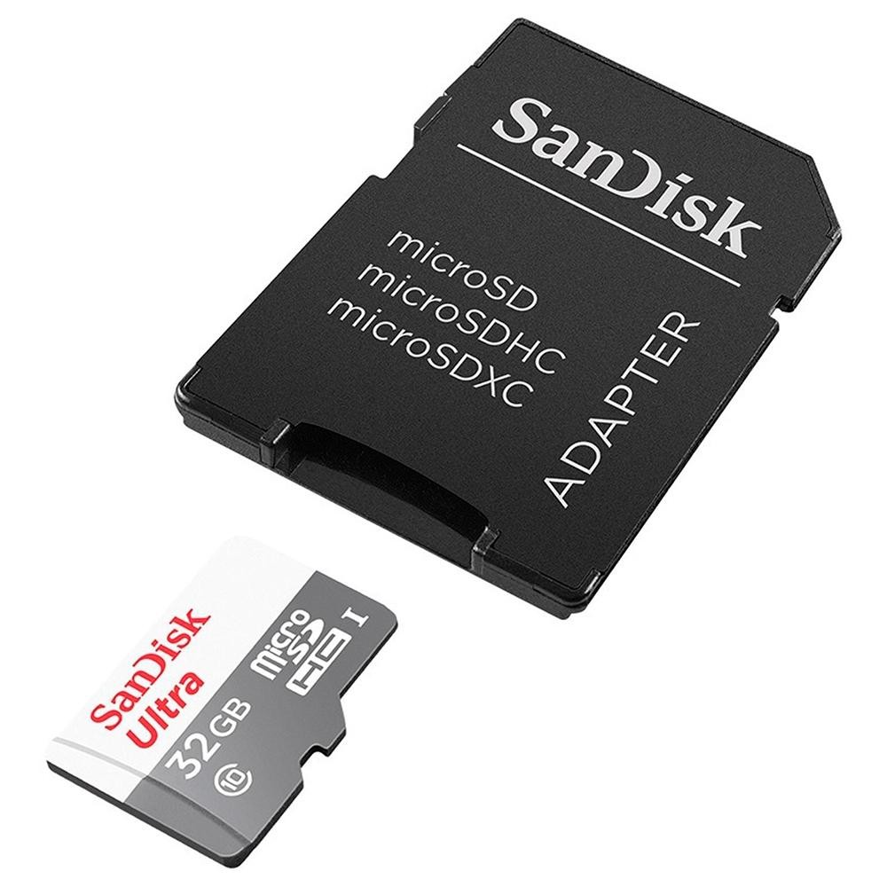 Cartão MicroSD SanDisk Ultra MicroSDHC UHS-I, 32GB, com Adaptador 