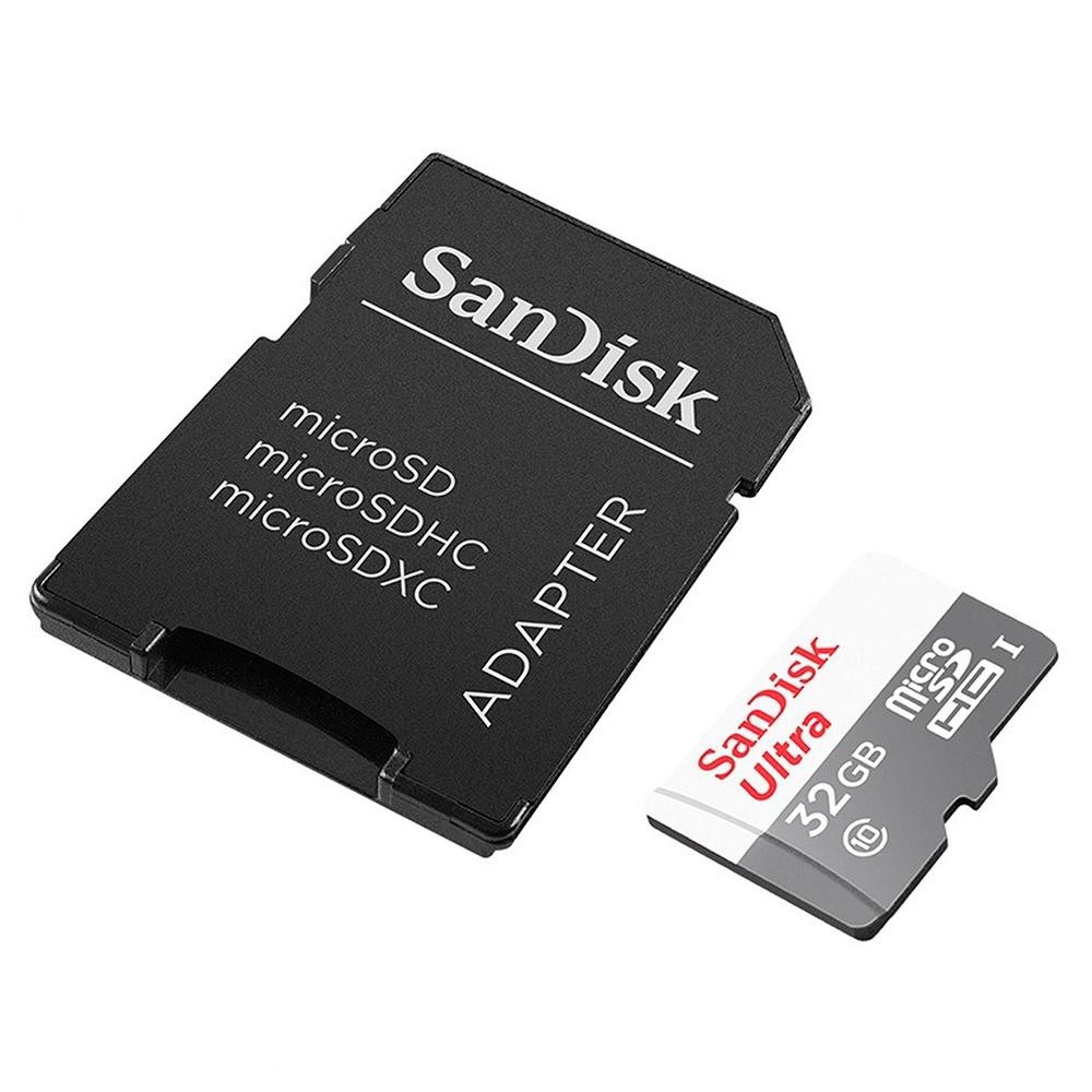 Cartão MicroSD SanDisk Ultra MicroSDHC UHS-I, 32GB, com Adaptador 