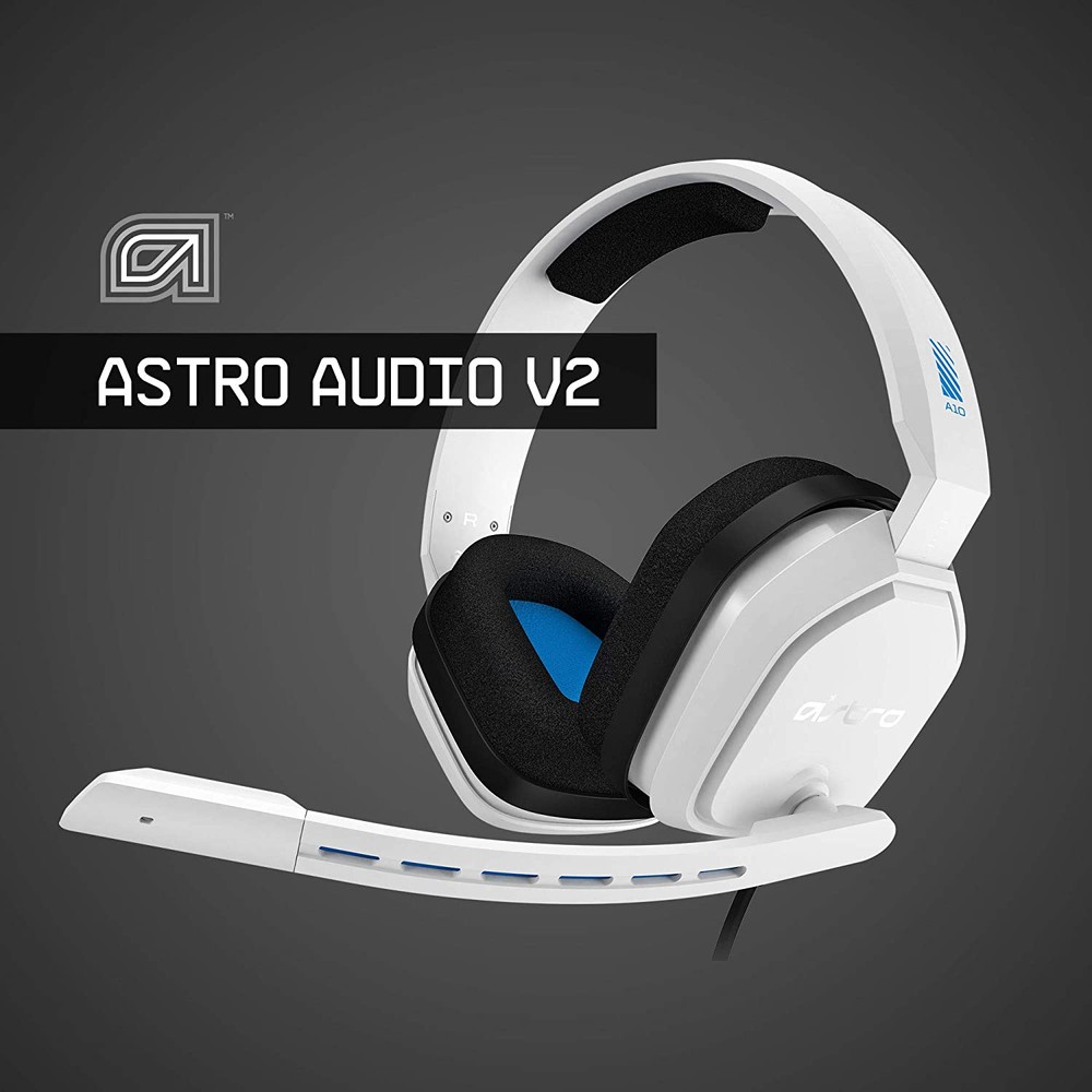 Headset ASTRO Gaming A10 para PlayStation, Nintendo Switch, PC e Xbox - Branco/Azul