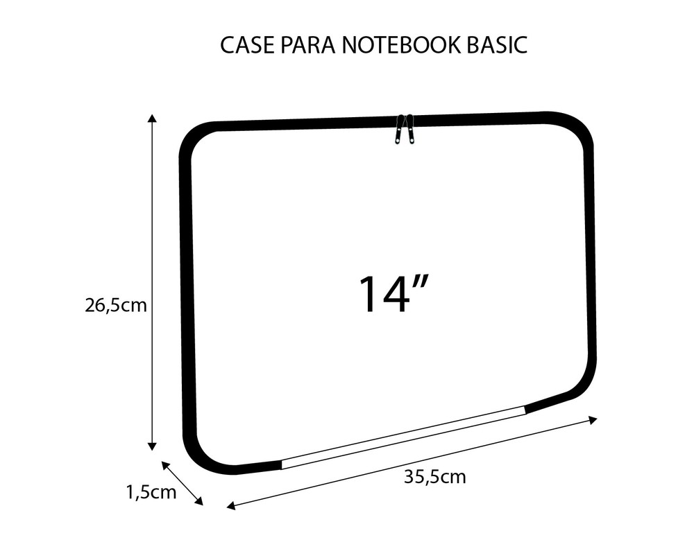 Case para Notebook Basic Colors 14″ – Petróleo