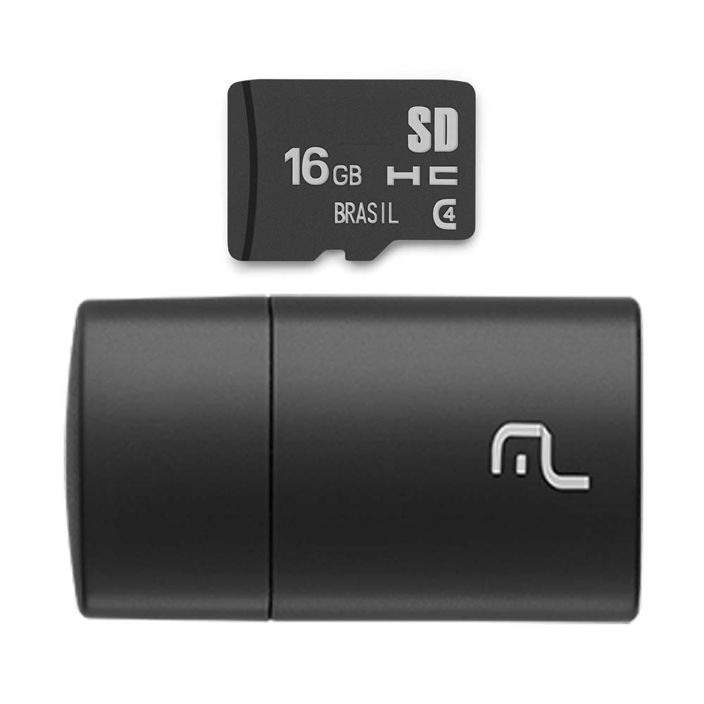 Cartao 16GB 2x1 Micro SD Com Adaptador USB Mc172