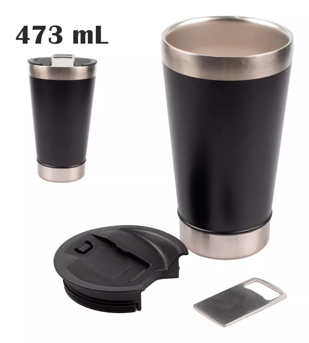 Copo Térmico Para Cerveja Café Chá Chopp 473ml C/ Tampa