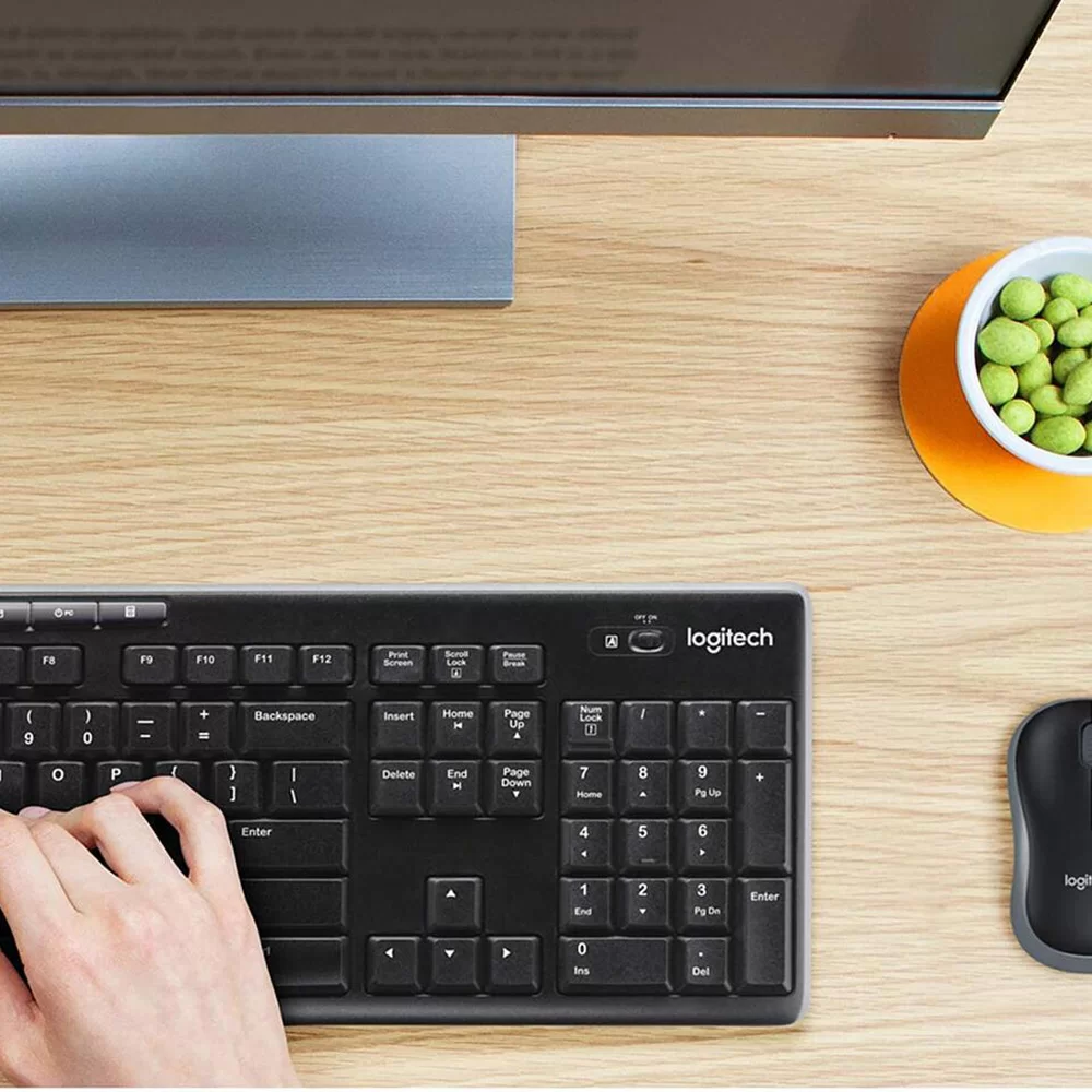 Kit wireless Combo Teclado e Mouse sem fio Logitech MK270