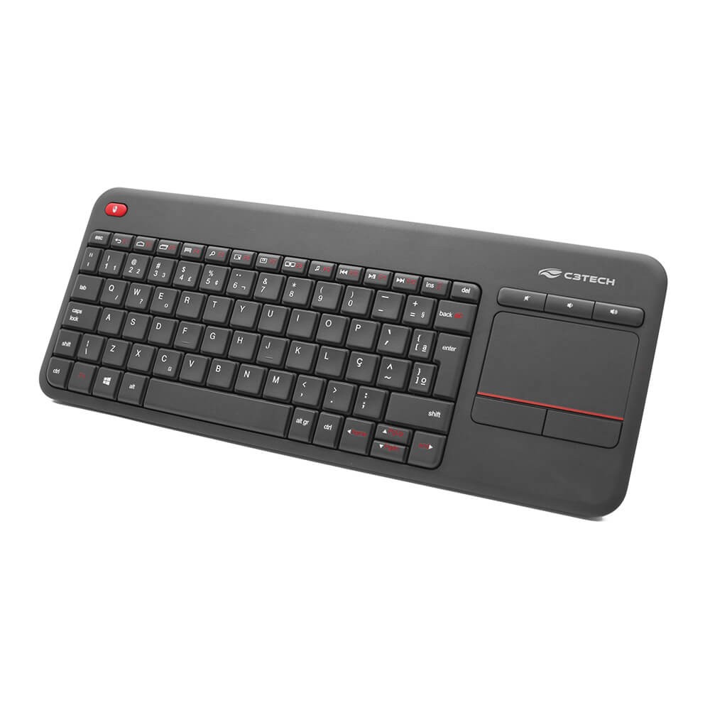 Teclado Sem Fio C3 Tech Com Touchpad K-wt200bk