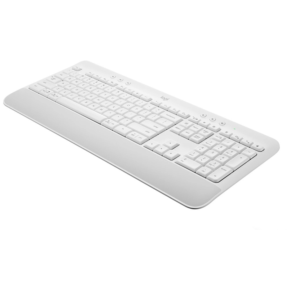 Teclado Sem Fio Logitech Signature K650, Bluetooth, USB, Com Apoio para as Mãos, US, Branco 