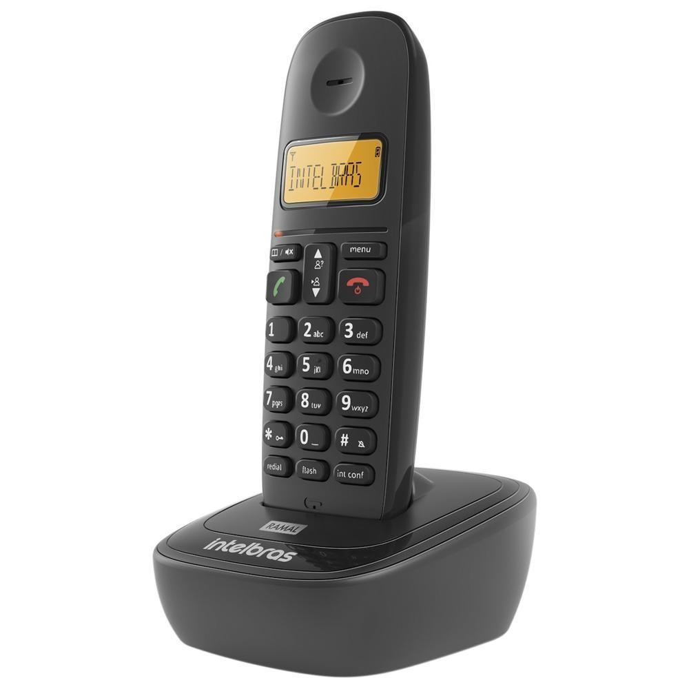 Ramal Telefone S/ Fio Intelbras Ts 2511, Preto, Compatível C/ Séries Ts 25, Ts 51, Tis 5010