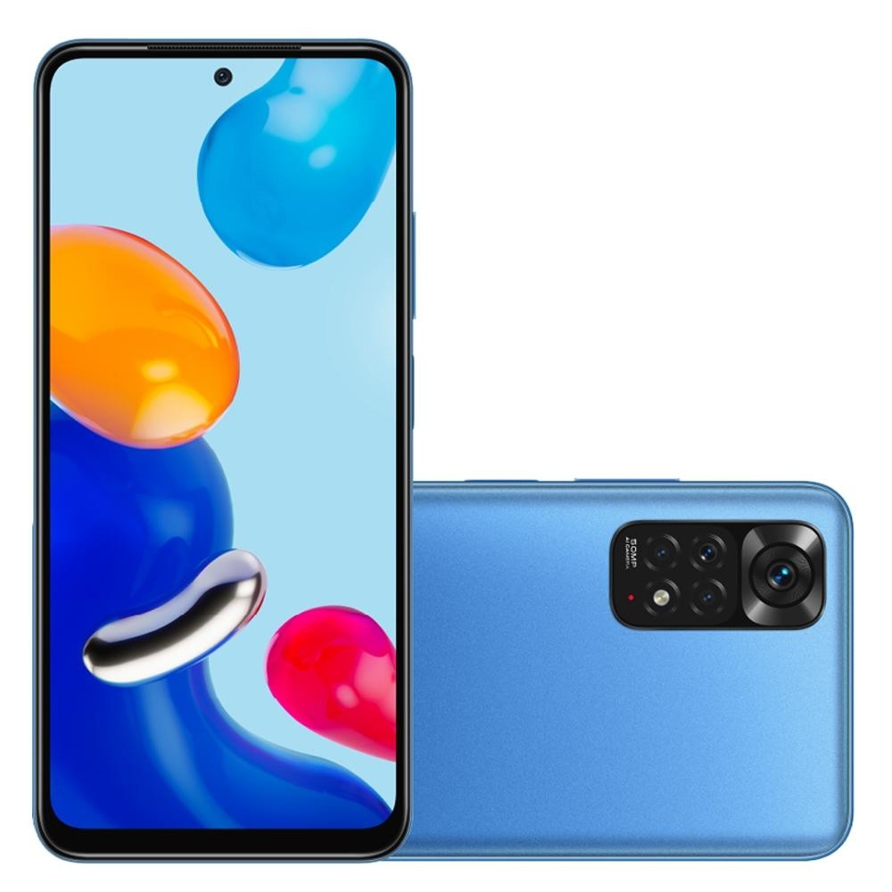 Smartphone Xiaomi Redmi Note 11, 4GB RAM, 128GB, Octa Core, Câmera Quadrupla 50MP, Tela de 6.43, Azul Escuro