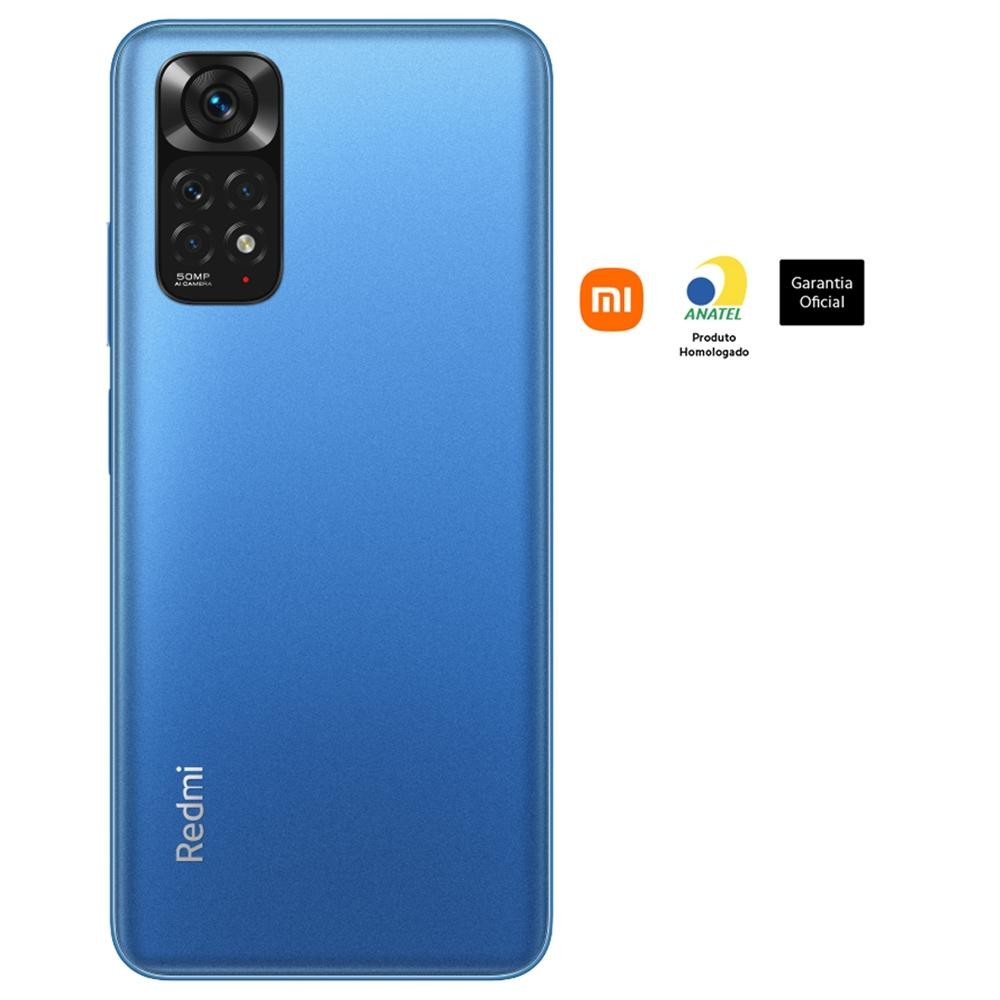 Smartphone Xiaomi Redmi Note 11, 4GB RAM, 128GB, Octa Core, Câmera Quadrupla 50MP, Tela de 6.43, Azul Escuro