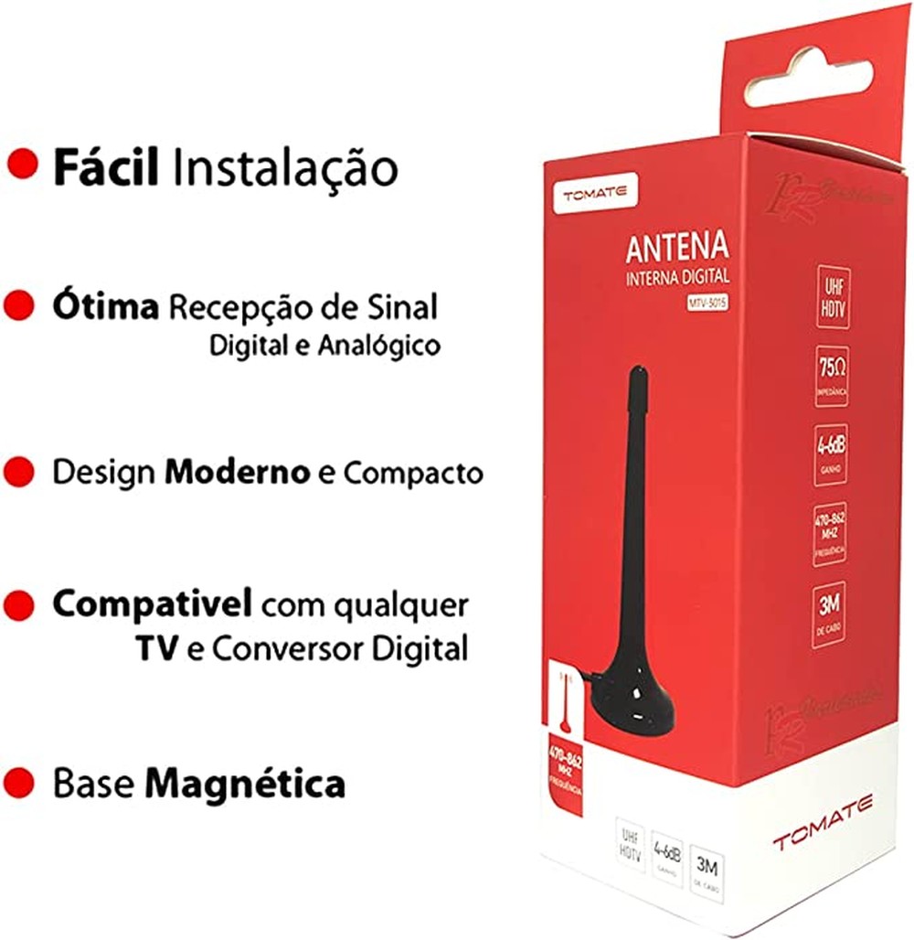 Antena Digital Hdtv Premium 3.5dbi Tomate Mta-3011