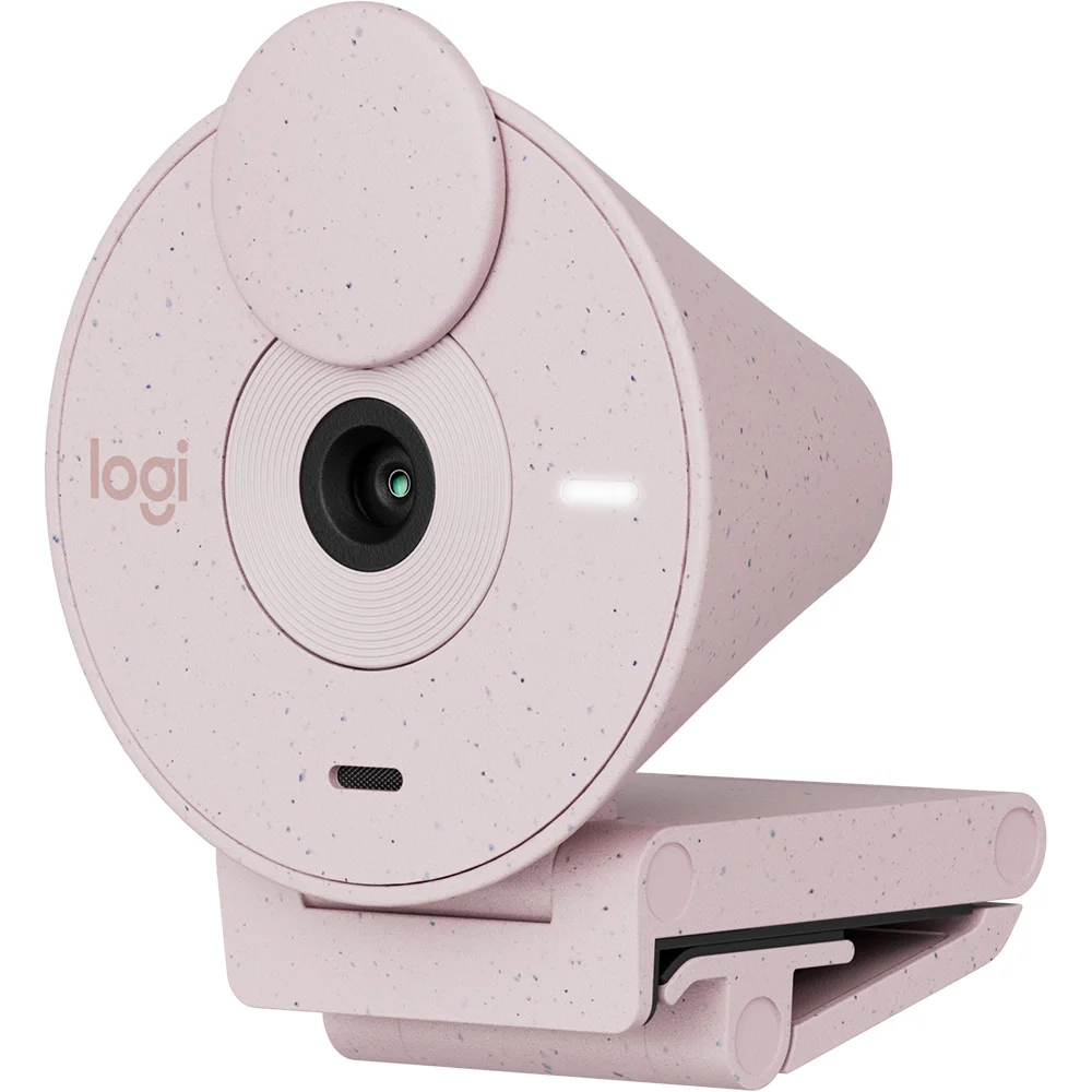 Câmera webcam Full HD, Brio 300, com microfone, Rose, Logitech