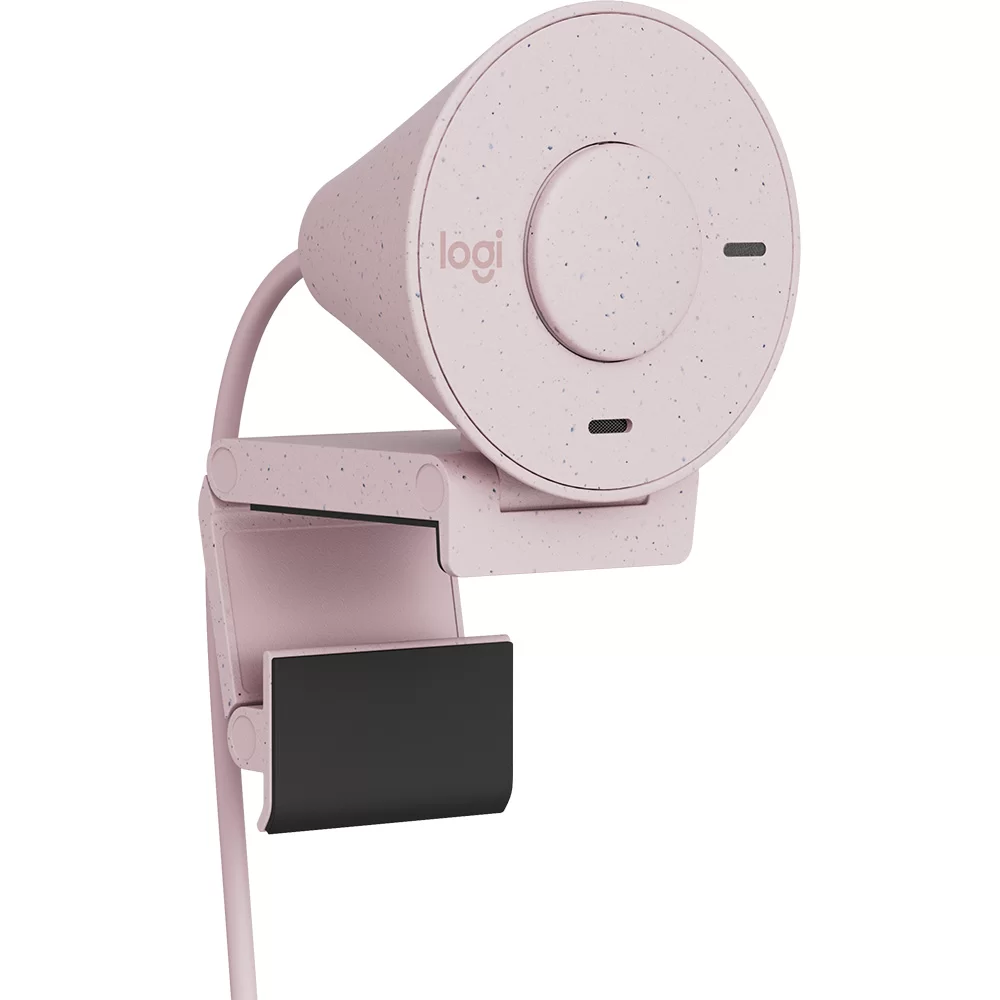 Câmera webcam Full HD, Brio 300, com microfone, Rose, Logitech