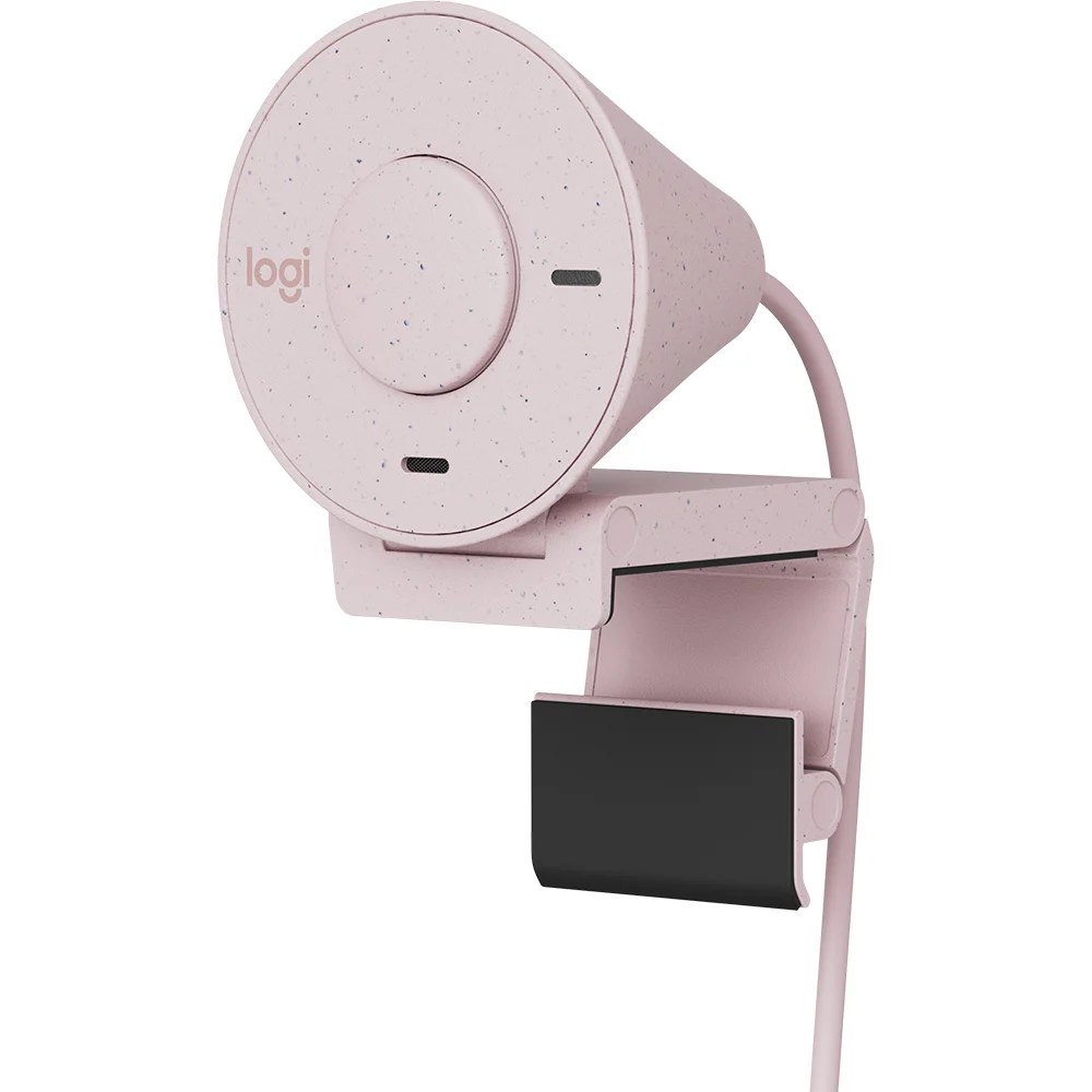 Câmera webcam Full HD, Brio 300, com microfone, Rose, Logitech
