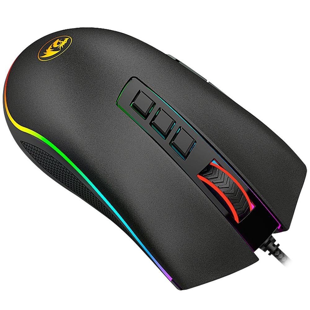 Mouse Gamer Redragon Cobra, Chroma RGB, 12400DPI, 7 Botões, Preto - M711