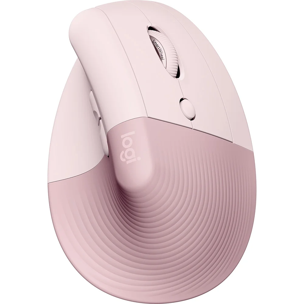 Mouse Vertical bluetooth ergonômico, Lift, Rosé, Logitech 