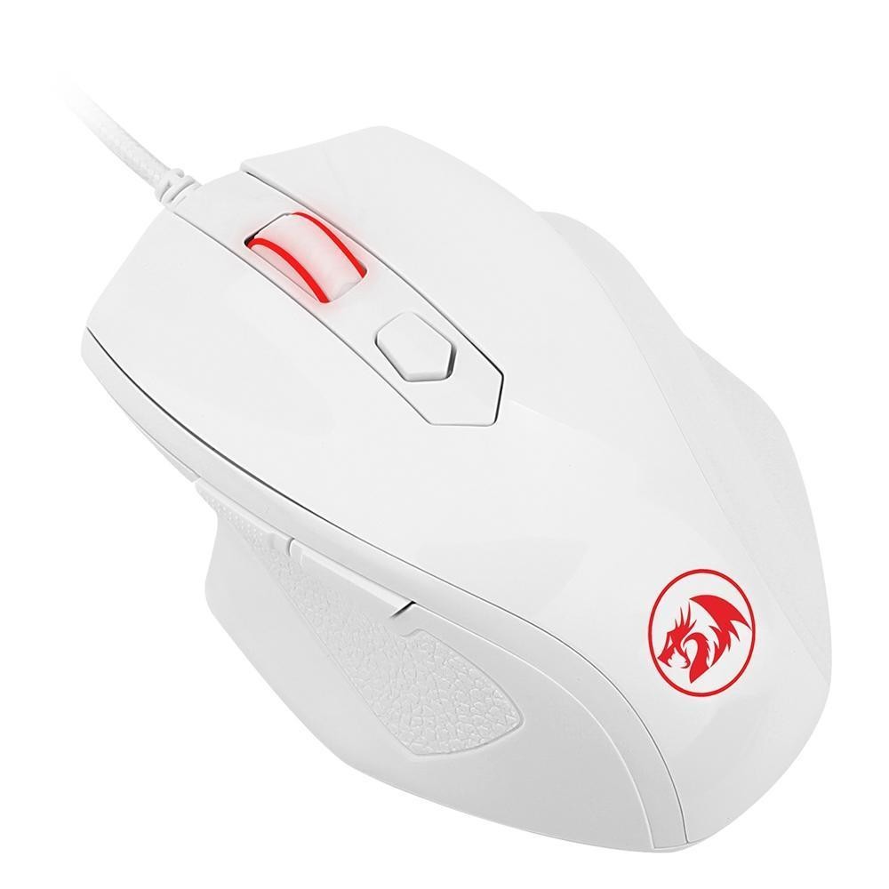 Mouse Gamer Redragon Tiger 2 Led Vermelho 3200dpi Branco