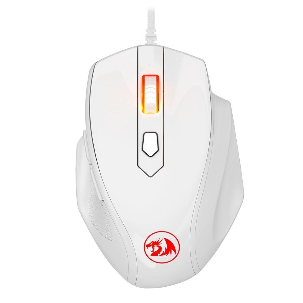 Mouse Gamer Redragon Tiger 2 Led Vermelho 3200dpi Branco