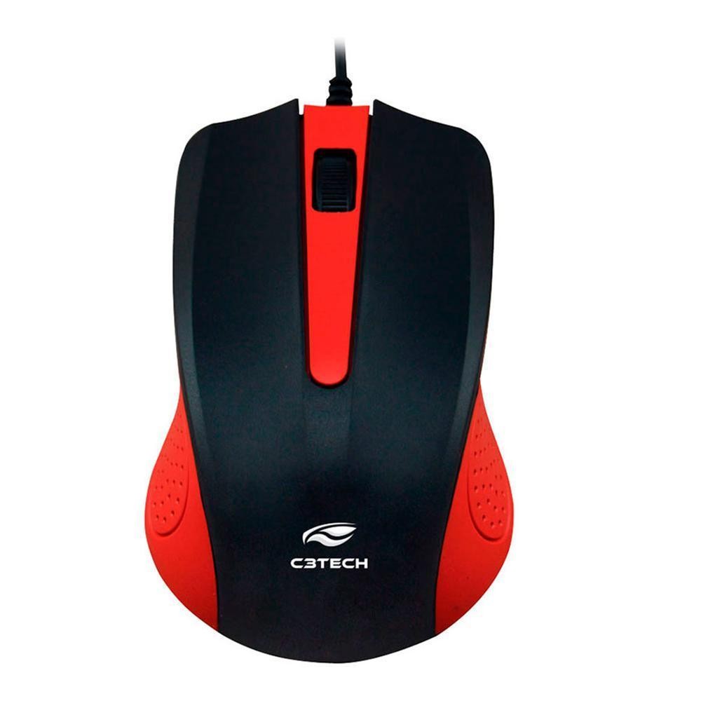 Mouse C3Tech, MS-20RD, USB, 1000DPI, Vermelho