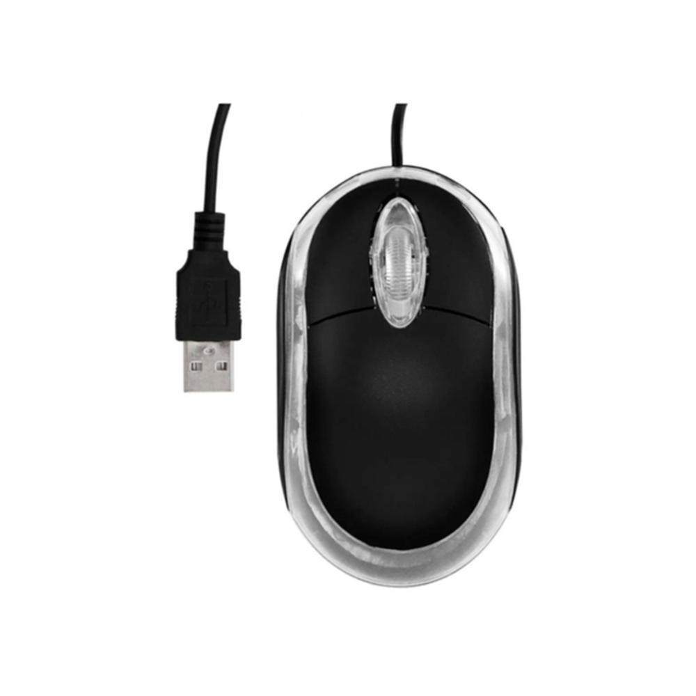 Mouse Pixxo Mol033, USB, 1200DPI, Preto