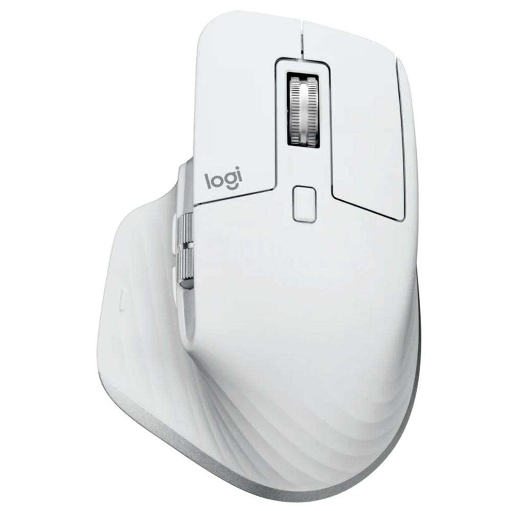 Mouse Sem Fio Logitech MX Master 3S, 8000 DPI, Bluetooth, USB, para Uso em Qualquer Superfície, Clique Silencioso, Cinza