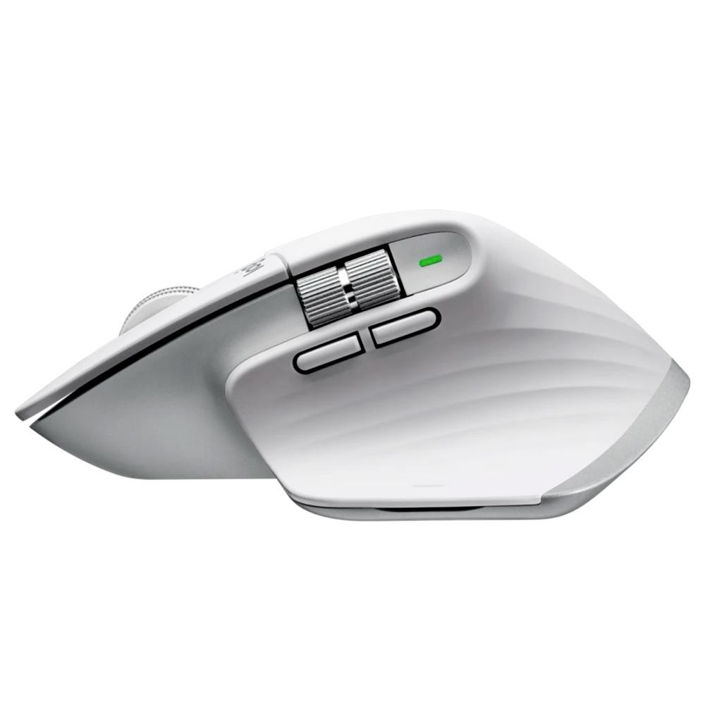 Mouse Sem Fio Logitech MX Master 3S, 8000 DPI, Bluetooth, USB, para Uso em Qualquer Superfície, Clique Silencioso, Cinza