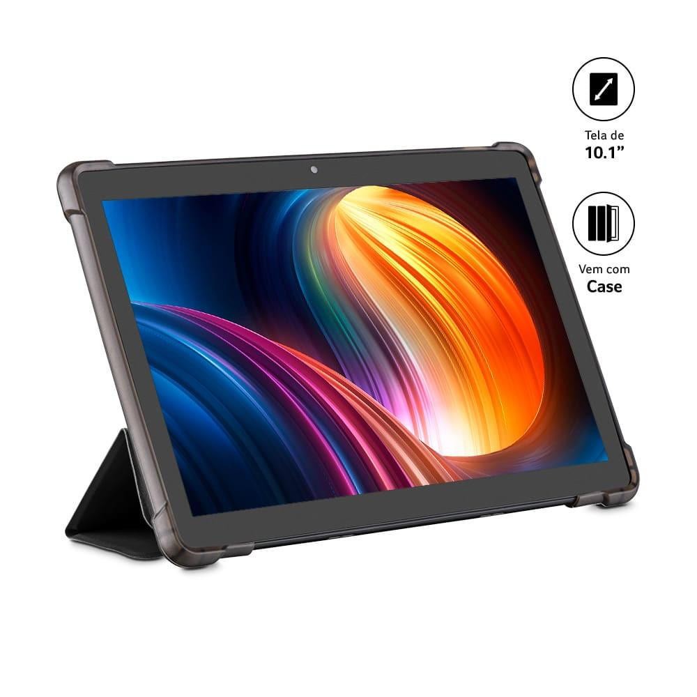 Tablet U10 Multi, Tela 10.1 Polegadas, 4G, 64GB, 3GB RAM + Wi-fi, Dual Band Com Google Kids Space, Android 12, Prata - N