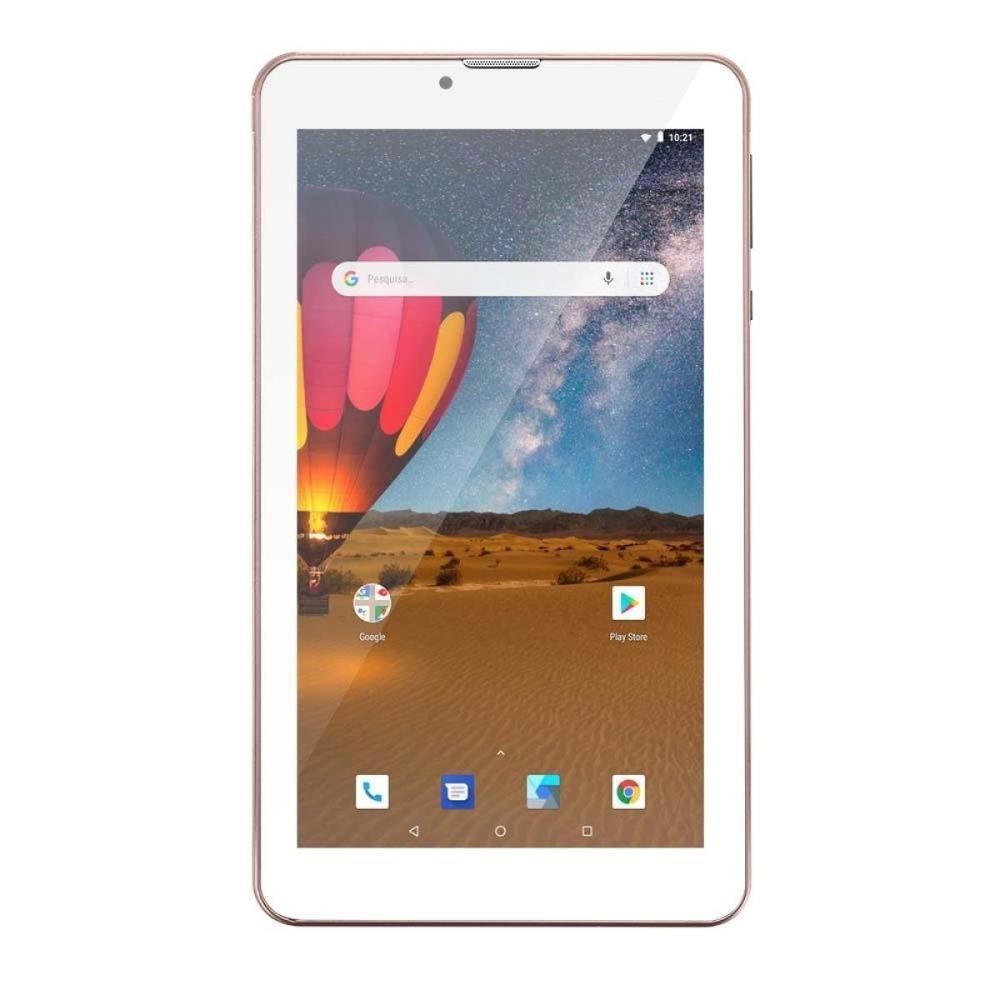 Tablet Multi M7 Plus 3G, Dual Chip, Quad Core, 1GB Ram, HD 16GB, Tela 7 Polegadas, Rosa - NB305