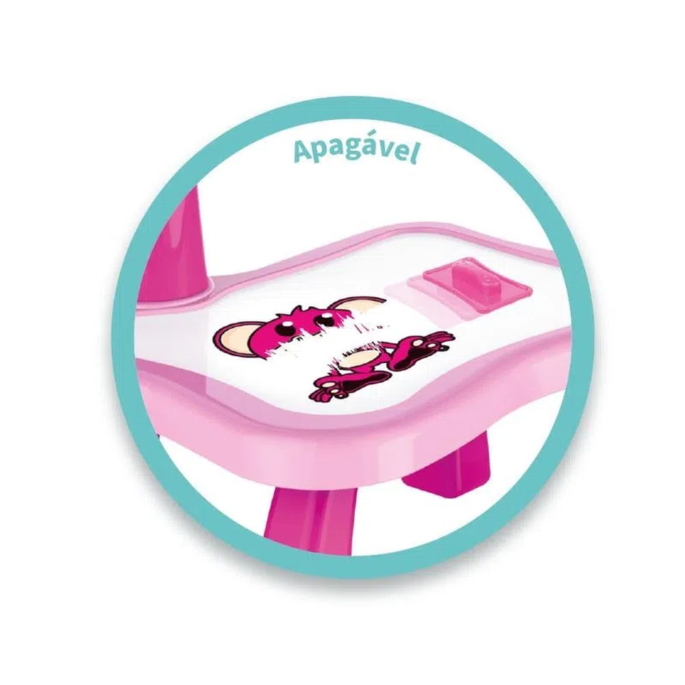 Mesa Projetora Para Desenhar Rosa Play e Learn Multikids - BR1601