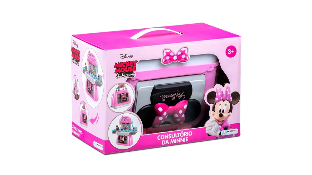 Maleta 3 em 1 Consultório da Minnie com Acessórios Multikids BR1569