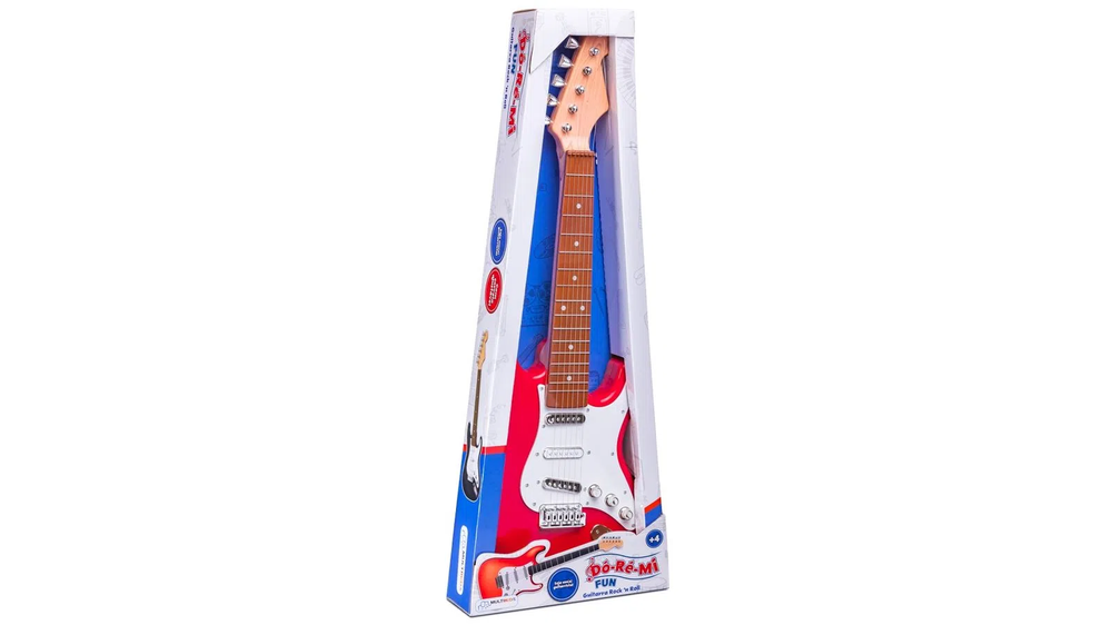 Guitarra Rock N Roll Vermelha Dó Ré Mi Fun Multikids BR1531