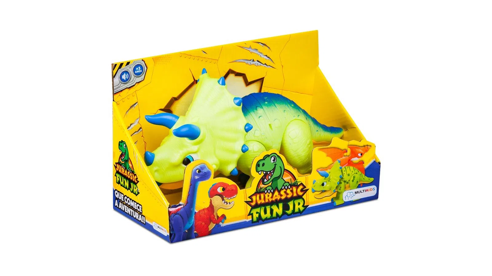  Dinossauro Jurassic Fun Junior Triceraptor com Som Multikids BR1469