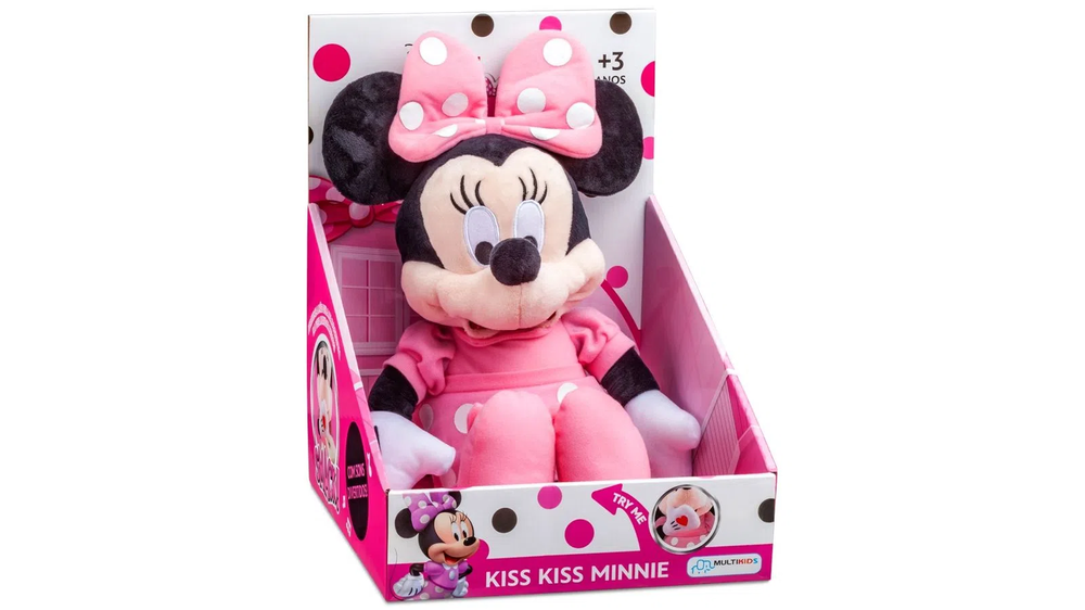 Pelúcia Disney Minnie Kiss Kiss Com Mecanismo Multikids BR1450