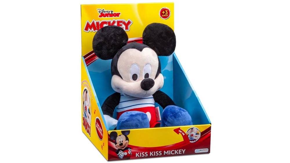 Pelúcia Disney Mickey Kiss Kiss com Mecanismo Multikids BR1449