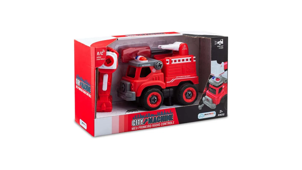 City Machine Caminhão De Bombeiros Esguicho  Multikids BR1085