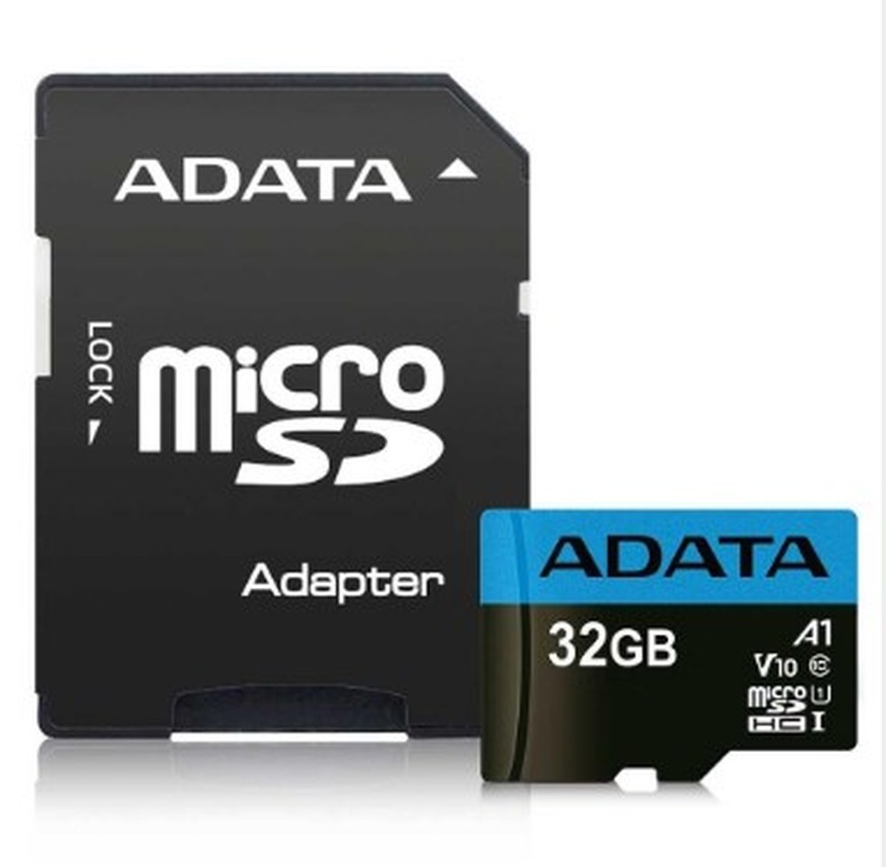 Cartao De Memoria SD ADATA Class 10UHSI 32GB MICRO + Adaptador AUSDH32GUICL10RA1