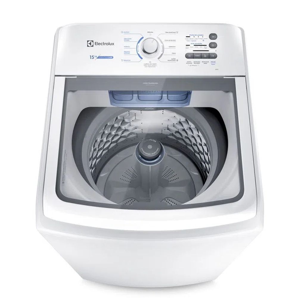 Máquina de Lavar 15kg Electrolux Essential Care com Cesto Inox, Jet&Clean e Ultra Filter (LED15)