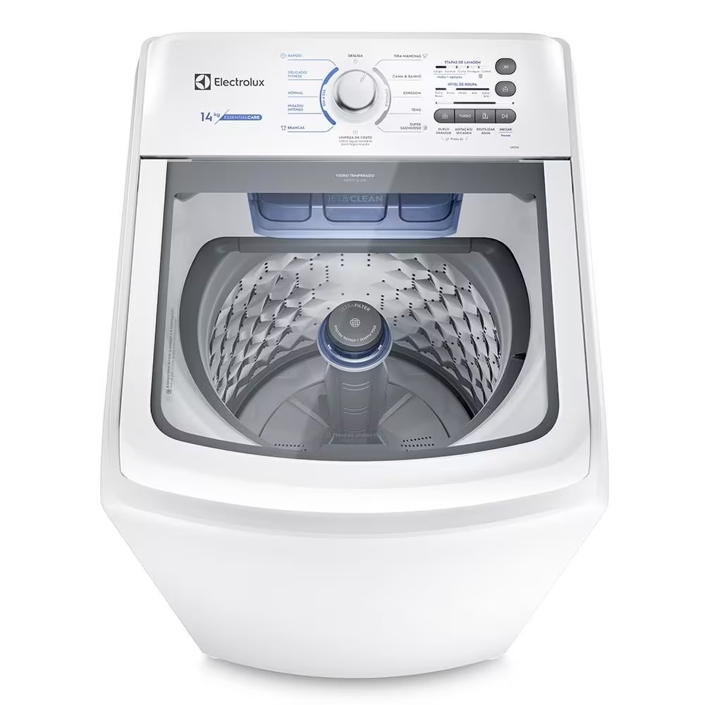 Máquina de Lavar Electrolux LED14 com Cesto Inox, Jet&Clean e Ultra Filter - 14Kg 220V