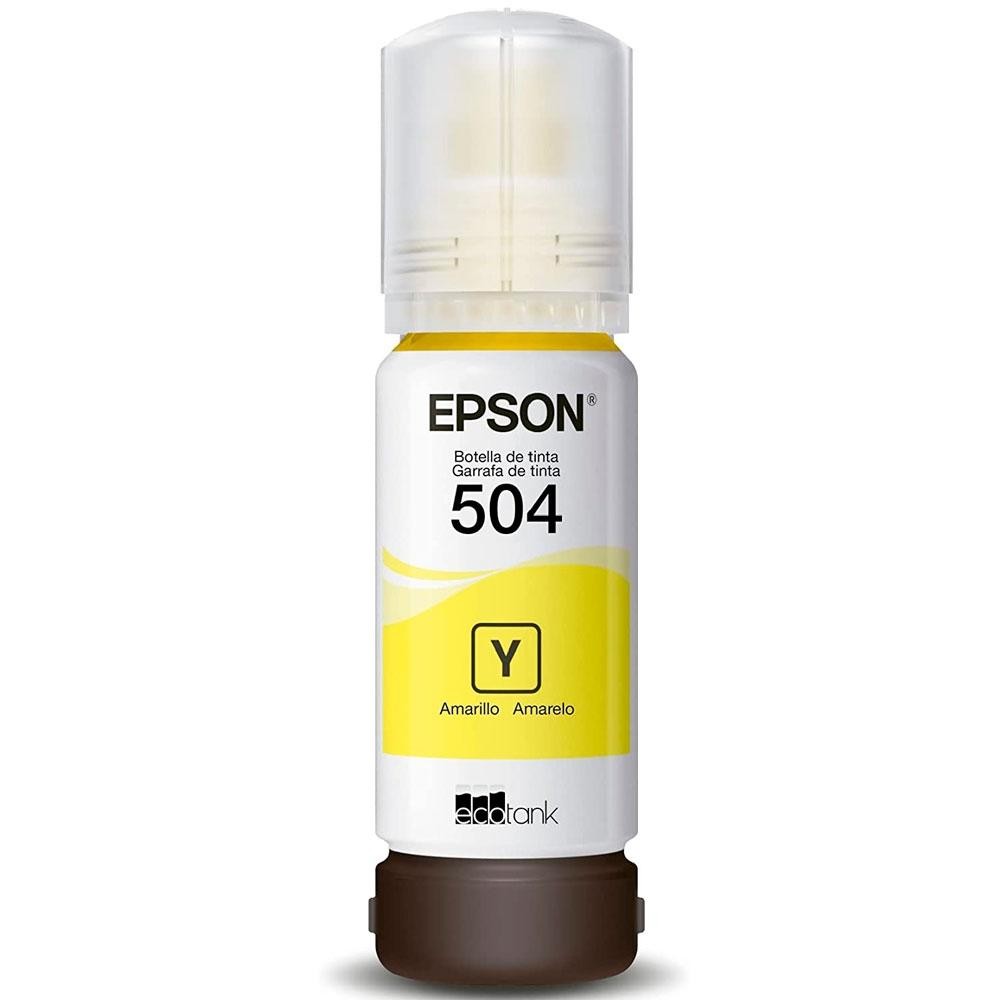 Garrafa Refil de Tinta Epson T504, Amarelo - T504420-AL