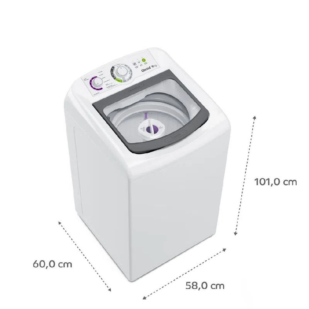 Máquina de Lavar Consul 9 kg Branca com Dosagem Econômica e Ciclo Edredom - CWB09BB