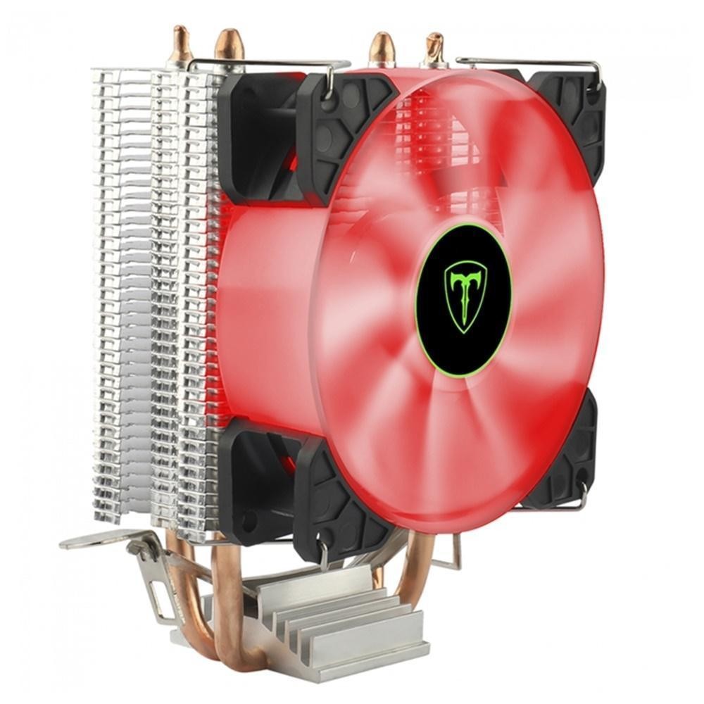 Cooler Para Processador T-Dagger, LED Vermelho, Intel e AMD, 90mm, 2 Heat Pipes, TDP 80W, 48CFM - T-GC9109 R