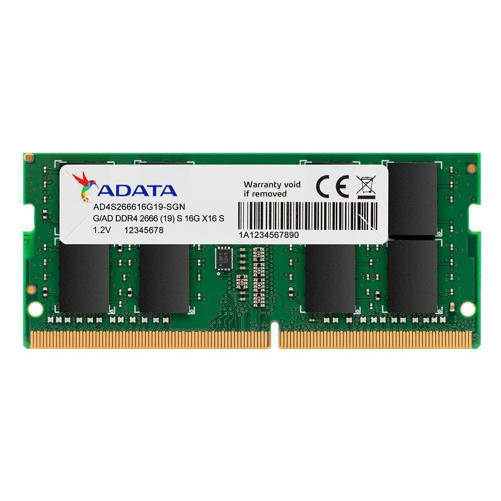 Memória ADATA SODIMM, 16GB, 2666MHz, DDR4, Para Notebook - AD4S2666316G19 S 