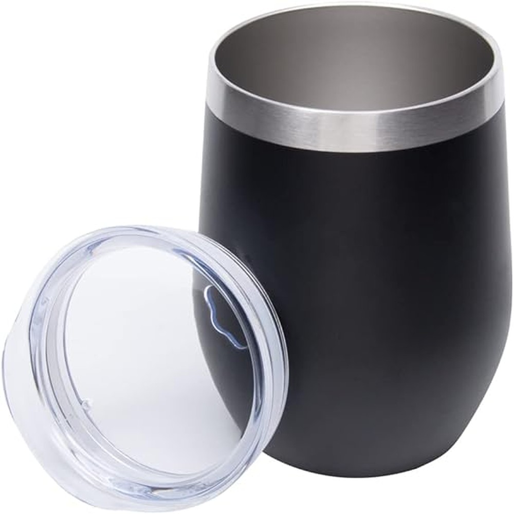 Copo Térmico de Aço Inoxidável Parede Dupla Preto 350ml 