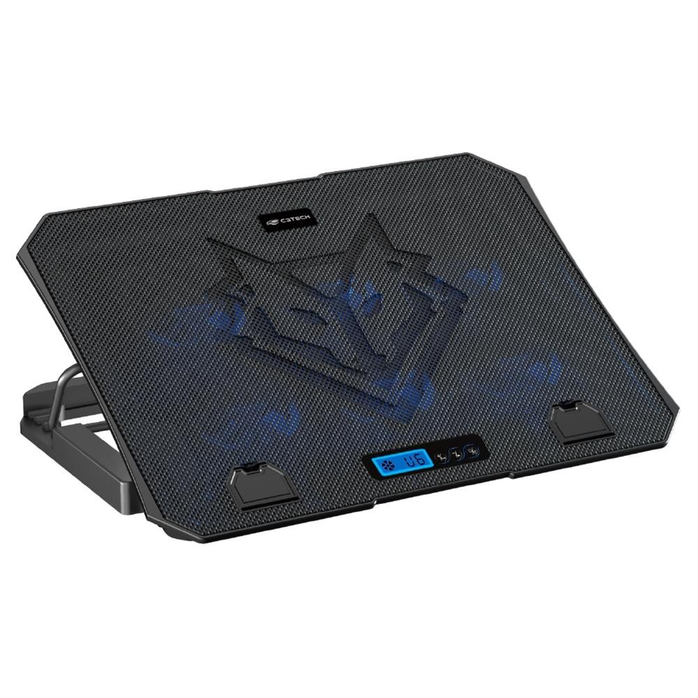 Base Gamer para Notebook C3Tech, LED, Até 15.6, 6x Fan, Preto - NBC-70BK