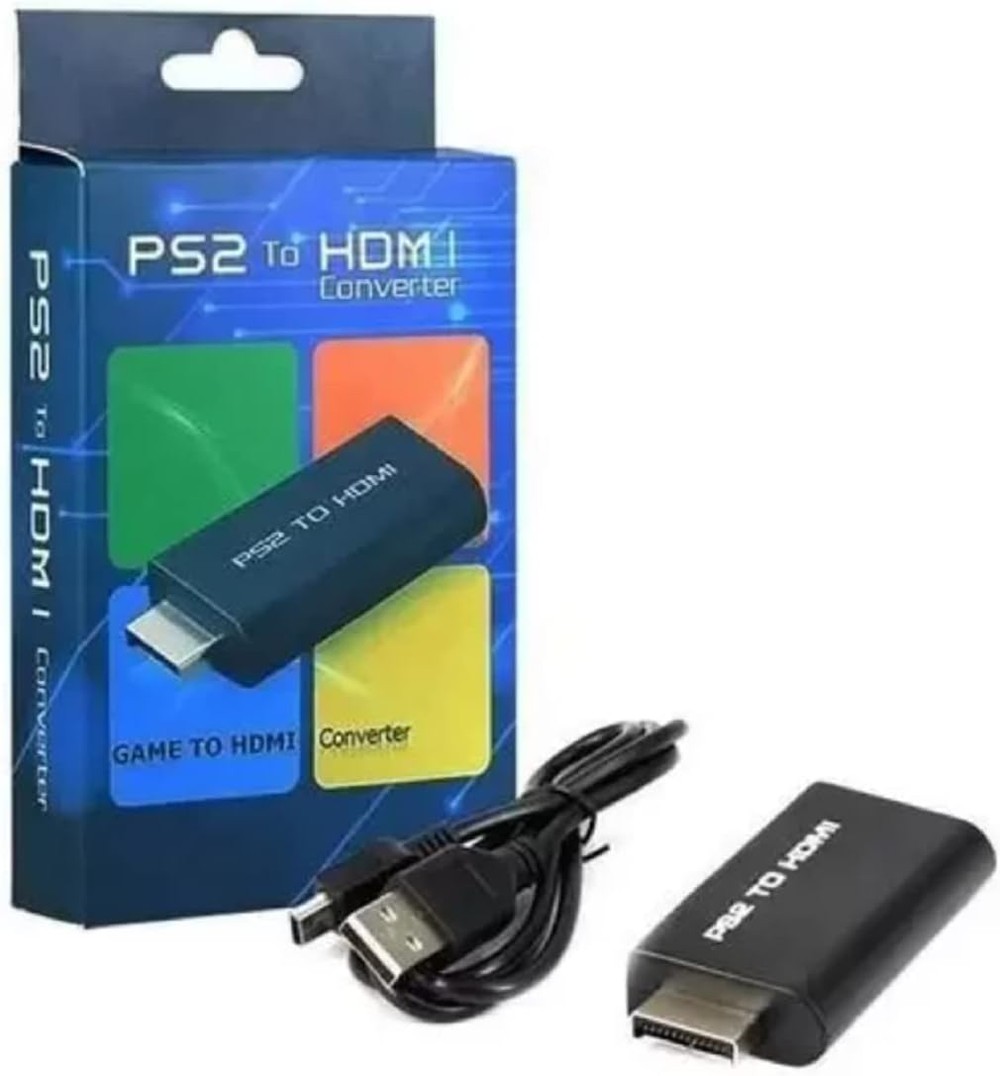 Adaptador Conversor De Vídeo Compatível Com Playstation 2 Ps2 Para Hdmi