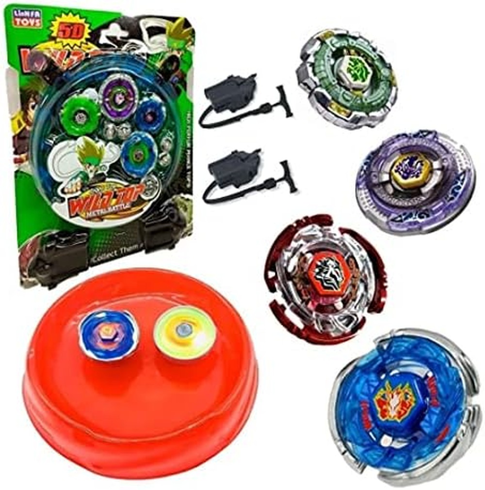 Brinquedo Tornado Speed Beyblade Metal Led + Lançador + Arena 