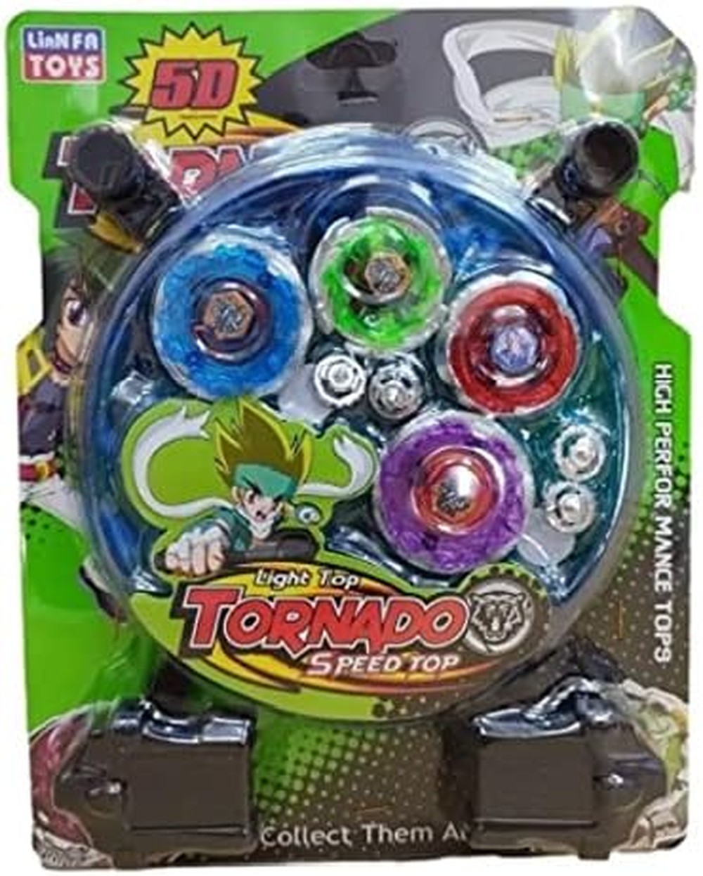 Brinquedo Tornado Speed Beyblade Metal Led + Lançador + Arena 