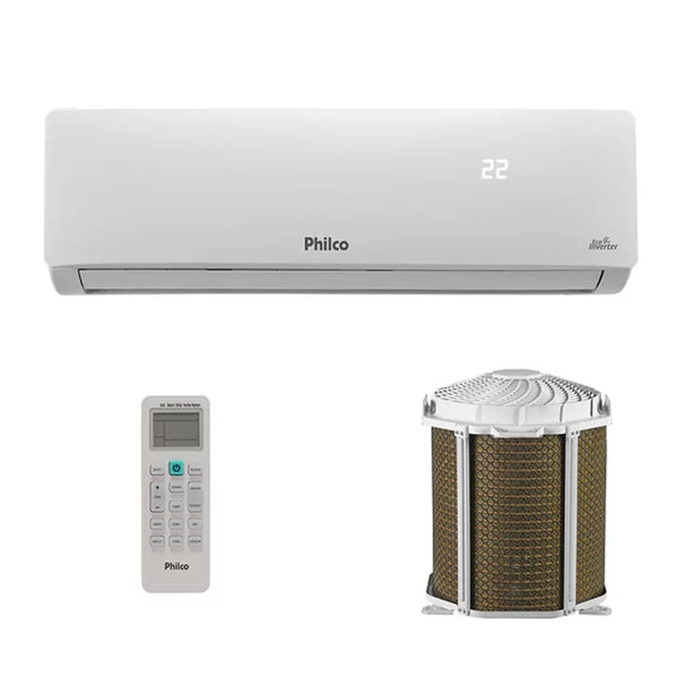 Ar-Condicionado Split Philco Inverter Quente e Frio, 12000 BTUS - 12000ITQFM1 220V